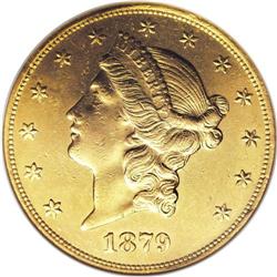 1879-O $20 --Repaired, Cleaned--ANACS. AU58 Details. Th