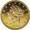 Image 1 : 1904 $20 PR64 PCGS. As a business strike, the 1904 is