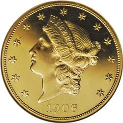 1906 $20 PR64 Cameo NGC. In the early 20th century, th