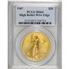 Image 3 : 1907 $20 High Relief, Wire Rim MS64 PCGS. Both sides o