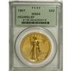 Image 3 : 1907 $20 High Relief, Wire Rim MS64 PCGS. This Choice
