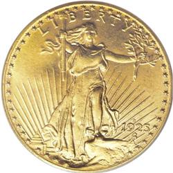 1925-S $20 MS63 PCGS. An important opportunity is pres