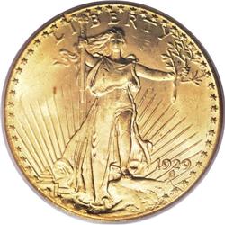 1929 $20 MS64 PCGS. This is the beginning of the end i