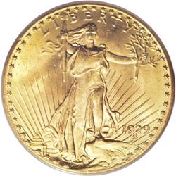 1929 $20 MS64 PCGS. At first glance, this attractive p