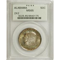 1921 50C Alabama 2x2 MS65 PCGS. The 2x2 variety was on