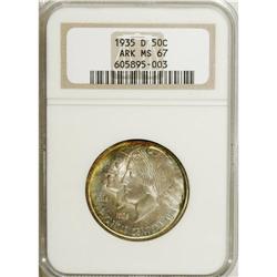 1935-D 50C Arkansas MS67 NGC. Much of this softly lust