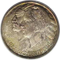 1936-S 50C Arkansas MS67 PCGS. Ex: JFS Collection. Whi