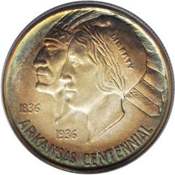 1937-D 50C Arkansas MS67 PCGS. Though Glenna Goodacre