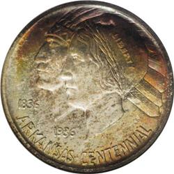 1937-S 50C Arkansas MS67 NGC. Hattie Wyatt Caraway, wi