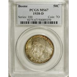 1938-D 50C Boone MS67 PCGS. This issue''s mintage amou