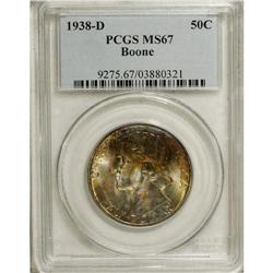 1938-D 50C Boone MS67 PCGS. Though the net mintage of