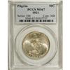 Image 3 : 1921 50C Pilgrim MS67 PCGS. Delicate sky-blue and cana
