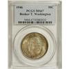 Image 3 : 1946 50C Booker T. Washington MS67 PCGS. Artist Isaac