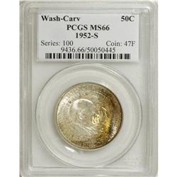 1952-S 50C Washington-Carver MS66 PCGS. Though the San