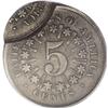 Image 2 : 1867 5C Rays Shield Nickel--Double Struck, Second Stri
