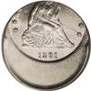 Image 1 : 1891 25C Seated Liberty Quarter--Struck 40% Off Center