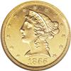 Image 1 : 1855-C $5 --Reverse Die Break--MS61 NGC. Variety 23-I.