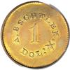 Image 1 : (1842-52) G$1 A. Bechtler Dollar, 27G. 21C.--Double Cl