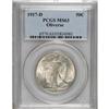 Image 1 : 1917-D 50C Obverse MS63 PCGS. Barely discernible incip