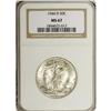 Image 1 : 1944-D 50C MS67 NGC. Pastel gold and ice-blue endow th