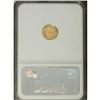 Image 2 : 1849 G$1 No L MS63 NGC. Small head, open wreath. This