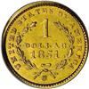 Image 2 : 1851-C G$1 AU58 PCGS. Variety 5-E. The date is slightl
