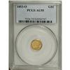 1853-O G$1 AU55 PCGS. Medium honey-gold toning visits 