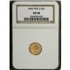 1854 G$1 Type Two AU58 NGC. The initial Type One gold