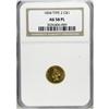 Image 1 : 1854 G$1 Type Two AU58 Prooflike NGC.