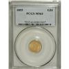 Image 1 : 1855 G$1 MS61 PCGS. A frosty Mint State example with a