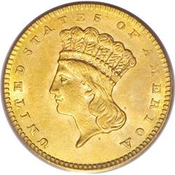 1860-S G$1 MS63 PCGS. The 1860-S gold dollar would be