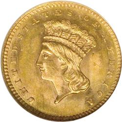 1862 G$1 MS66 NGC. The 1862 dollar, with a mintage of