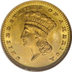 1869 G$1 MS65 PCGS. An extraordinary Gem with frosty o