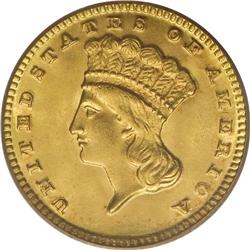 1871 G$1 MS65 PCGS. Despite the low mintage under 4,00