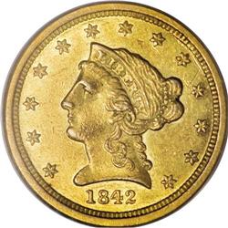 1842-O $2 1/2 AU58 PCGS. The 1842-O is one of the most