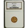 Image 1 : 1867-S $2 1/2 AU50 NGC. A scarce issue in all grades.
