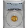 Image 3 : 1877-S $2 1/2 MS64 PCGS. Although the mintage of this