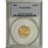 Image 3 : 1902 $2 1/2 MS66 PCGS. A sharp strike and brilliant ye
