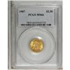 Image 3 : 1907 $2 1/2 MS66 PCGS. Rich orange toning and potent l