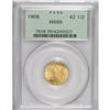 Image 3 : 1908 $2 1/2 MS65 PCGS. A lustrous honey-gold Gem whose