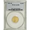 Image 3 : 1911-D $2 1/2 AU58 PCGS. An ideal grade for most colle