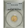 Image 3 : 1911-D $2 1/2 AU58 PCGS. The apricot-gold surfaces on