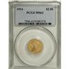 Image 1 : 1914 $2 1/2 MS62 PCGS. Light yellow-gold color enhance