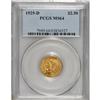 Image 1 : 1925-D $2 1/2 MS64 PCGS. This near-Gem Denver issue di