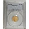 Image 1 : 1925-D $2 1/2 MS64 PCGS. The rose-gold surfaces have a