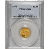 Image 1 : 1926 $2 1/2 MS64 PCGS. Vibrant luster and rich lime-go