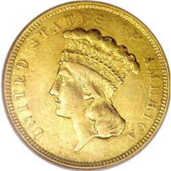 1854-O $3 XF45 NGC. The present sale offers several ex