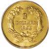 Image 2 : 1855 $3 MS62 PCGS. The 50,555 pieces struck for this s