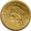 Image 1 : 1859 $3 AU55 NGC. This attractive Choice AU example di