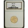 Image 3 : 1869 $3 AU55 NGC. This is a low-mintage issue that is
